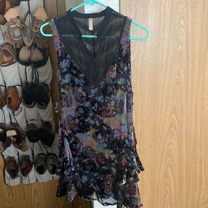 Free people floral mini dress